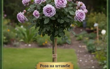 Штамбовая роза Песня Океана